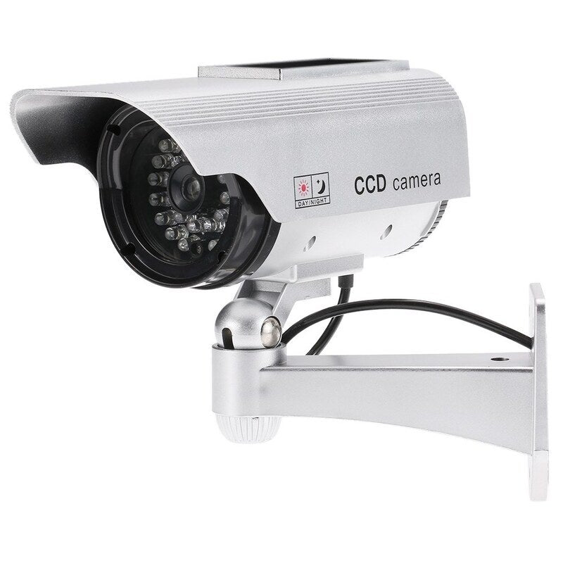 Simulation Camera Solar Powered Fake Dummy Rainproof Security System With Led Light For Indoor Outdoor Use