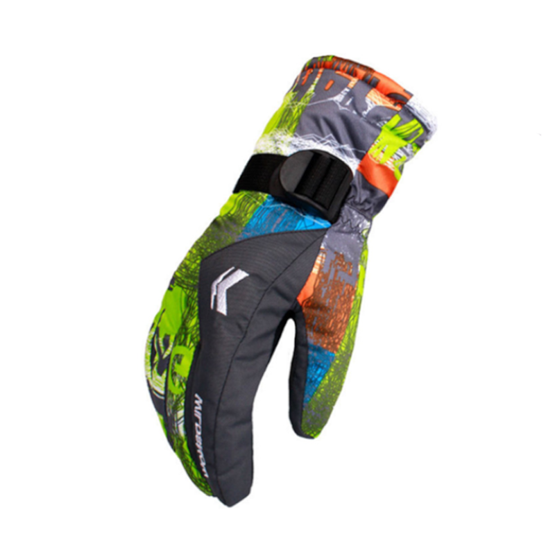 Ski Gloves 100 Waterproof Warm Snow Blue