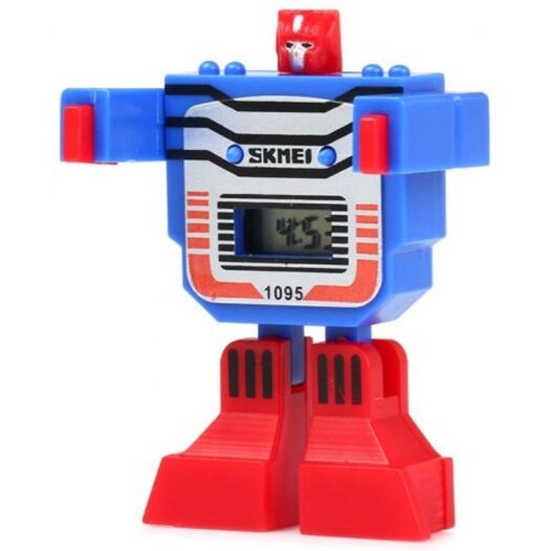 Veile Studios Skmei 1095 Robot Dial Led Watch With Rubber Band For Children Blue