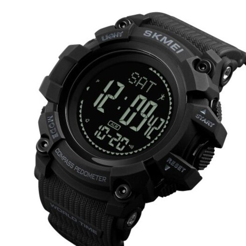 Veile Studios Skmei Fashion Sports Outdoor Multifunctional Waterproof Tide Compass Watch Black