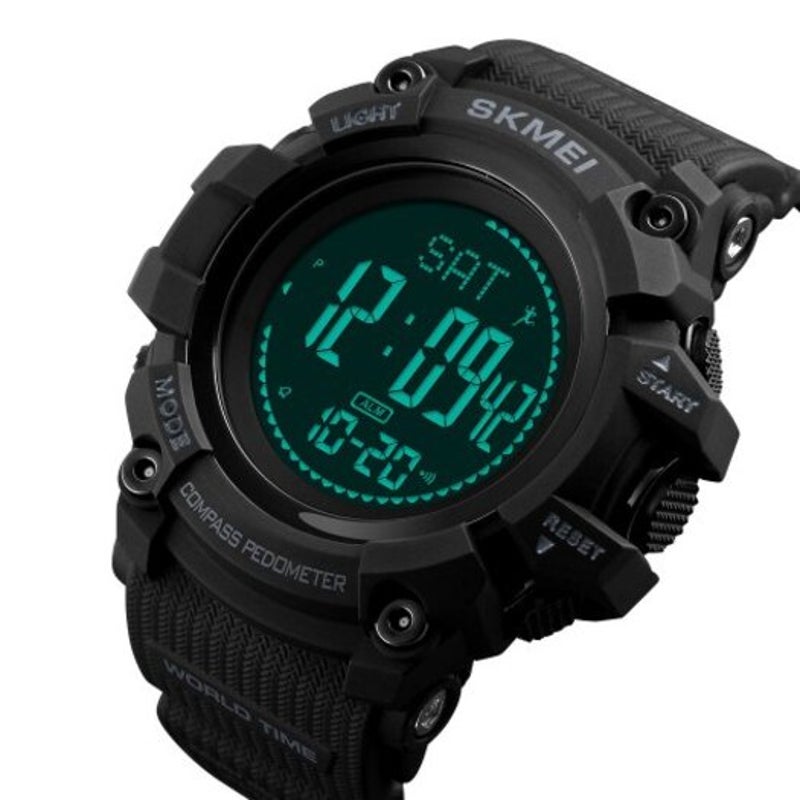 Veile Studios Skmei Fashion Sports Outdoor Multifunctional Waterproof Tide Compass Watch Black