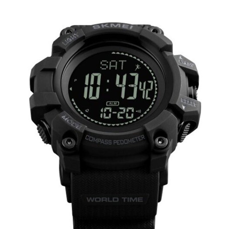 Veile Studios Skmei Fashion Sports Outdoor Multifunctional Waterproof Tide Compass Watch Black