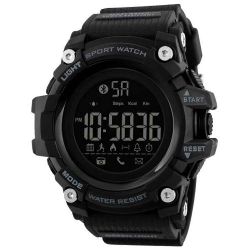 Veile Studios Skmei Men Smart Sports Pedometer Calorie Chronograph Electronic Digital Watch Black