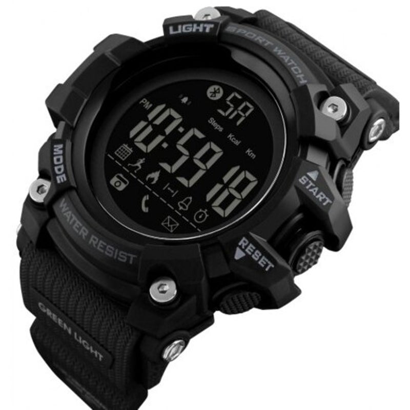 Veile Studios Skmei Men Smart Sports Pedometer Calorie Chronograph Electronic Digital Watch Black