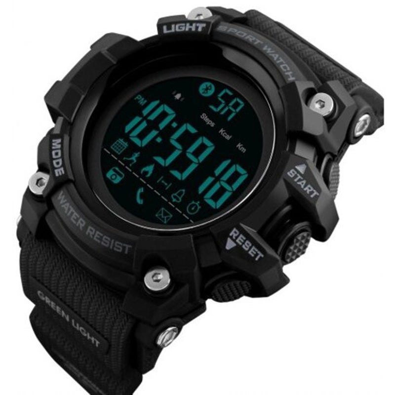 Veile Studios Skmei Men Smart Sports Pedometer Calorie Chronograph Electronic Digital Watch Black