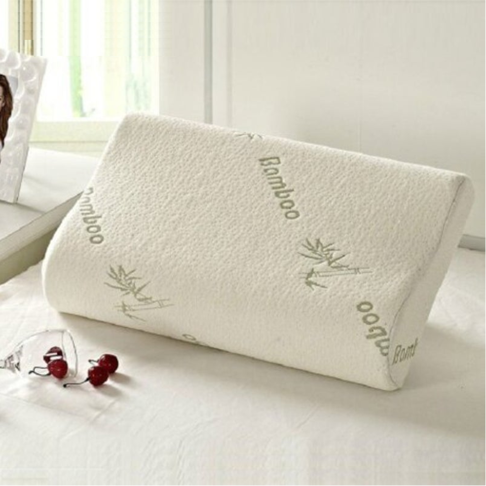 Sleeping Bamboo Memory Foam Orthopedic Pillow Pillows Oreiller Beige 50X30x7cm