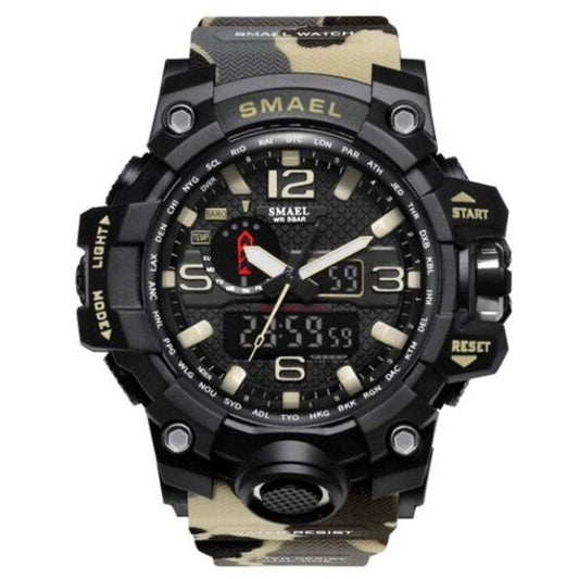Veile Studios Men Waterproof Dual Display Sport Wristwatch Quartz Digital Military Male Stopwatch