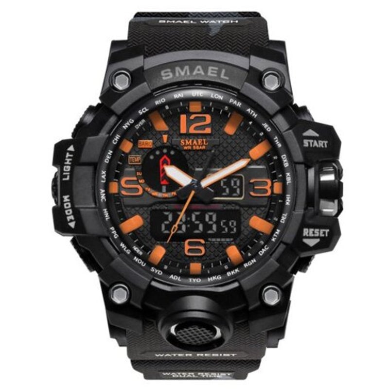 Veile Studios Men Waterproof Dual Display Sport Wristwatch Quartz Digital Military Male Stopwatch