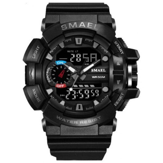 Veile Studios Men Fashion Digital Military Sports Cool Waterproof Watch Black