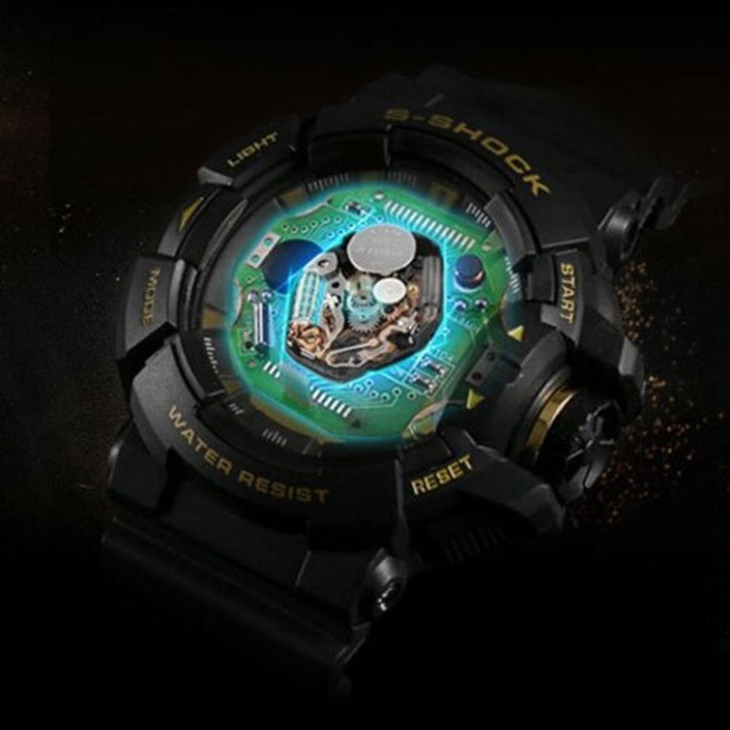 Veile Studios Men Fashion Digital Military Sports Cool Waterproof Watch Black