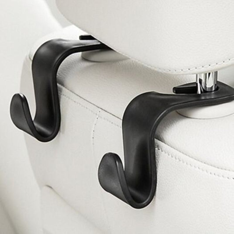 Small Car Receive Bag Hook Creative Multi Function Automotive Accessories 2Pcs Black