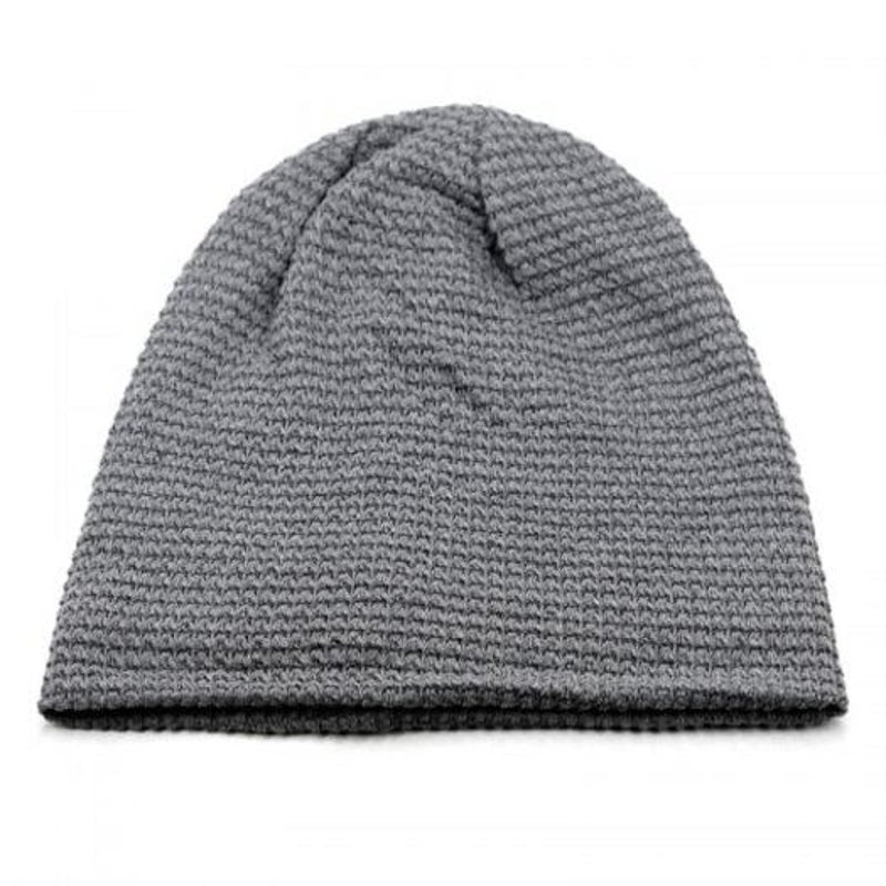 Small Square Head Cap Knit Hat Pile One Size Has Elasticity For 56 59Cm Gray