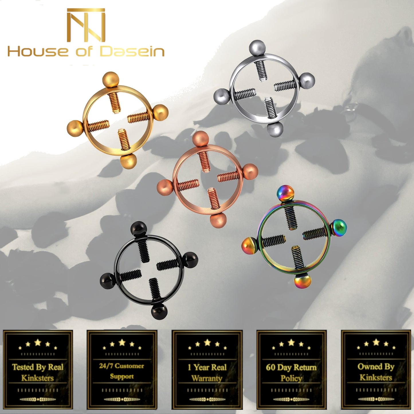 Small Nipple Clamps 6 Colours Bondage Restraints