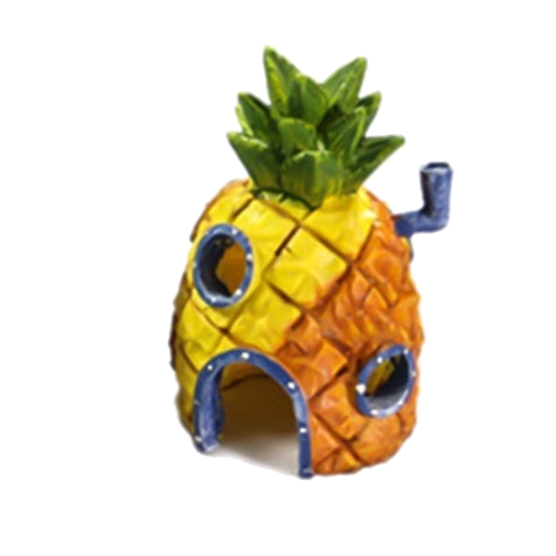 Small Aquarium Spongebob Pineapple House Squidward Easter Island Fish Tank Cartoon Decoration For Kids