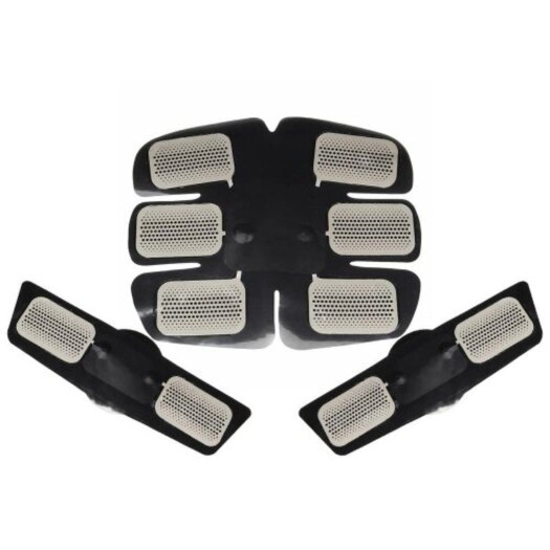 Smart Abdominal Sticker Ems Abs Toner Equipment Gear Weight Loss Massager Jet Black