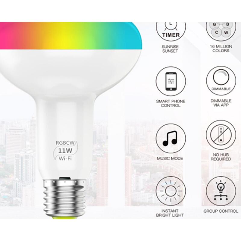Bluetooth Voice Control Wifi 5 Way Indoor Lighting Led Smart Bulb