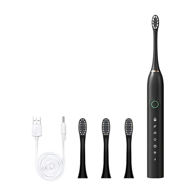 Smart Electric Sonic Toothbrush Rechargeable Usb Electronic Teeth Brush Ipx7 Waterproof Whitening Clean 4 Replacement He
