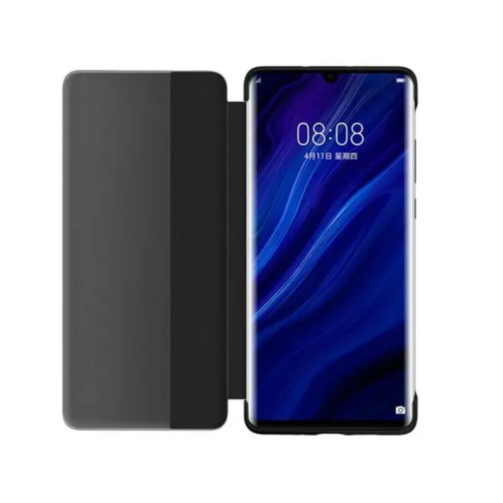 Smart View Flip Cover Sleep Case For Huawei P30 Pro Black