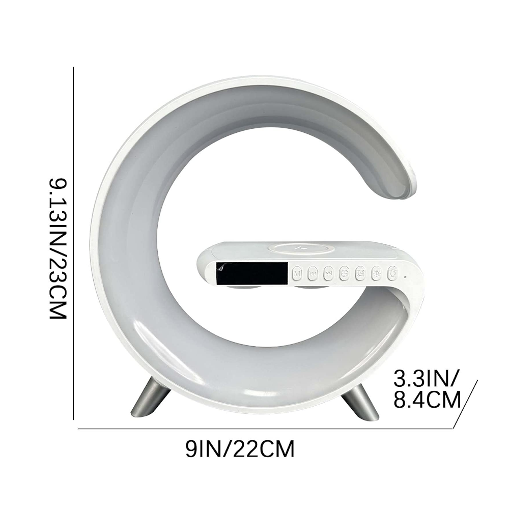 Smart Bluetooth Wireless Charger Bedside Table Lamp Alarm Clock