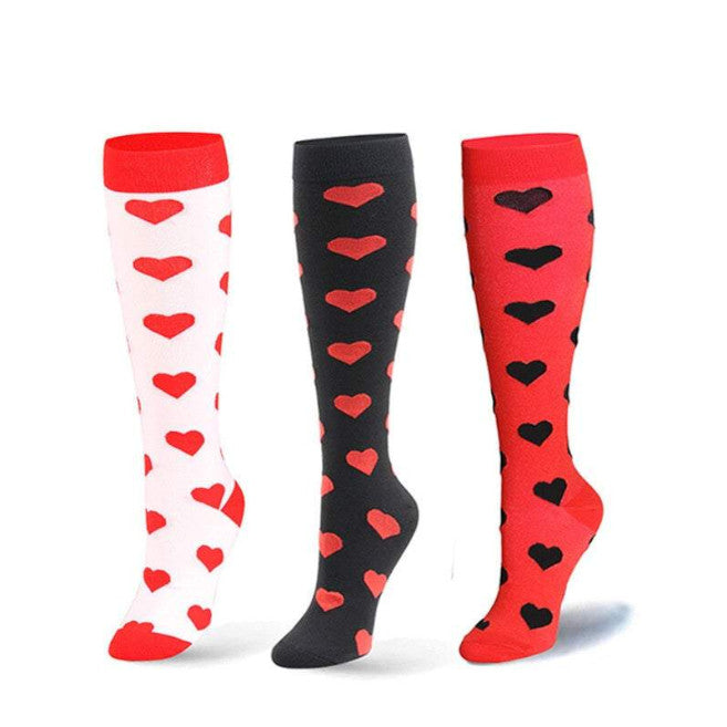 Socks Tights Unisex Printed Breathable Knee High Long Cute Compression