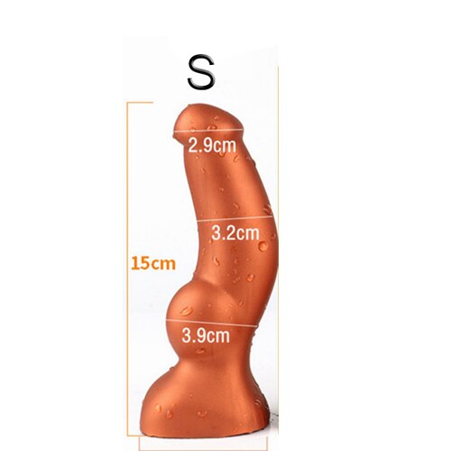 Soft Huge Realistic Dildo Silicone Cock And Balls Dong Gold Black Penis