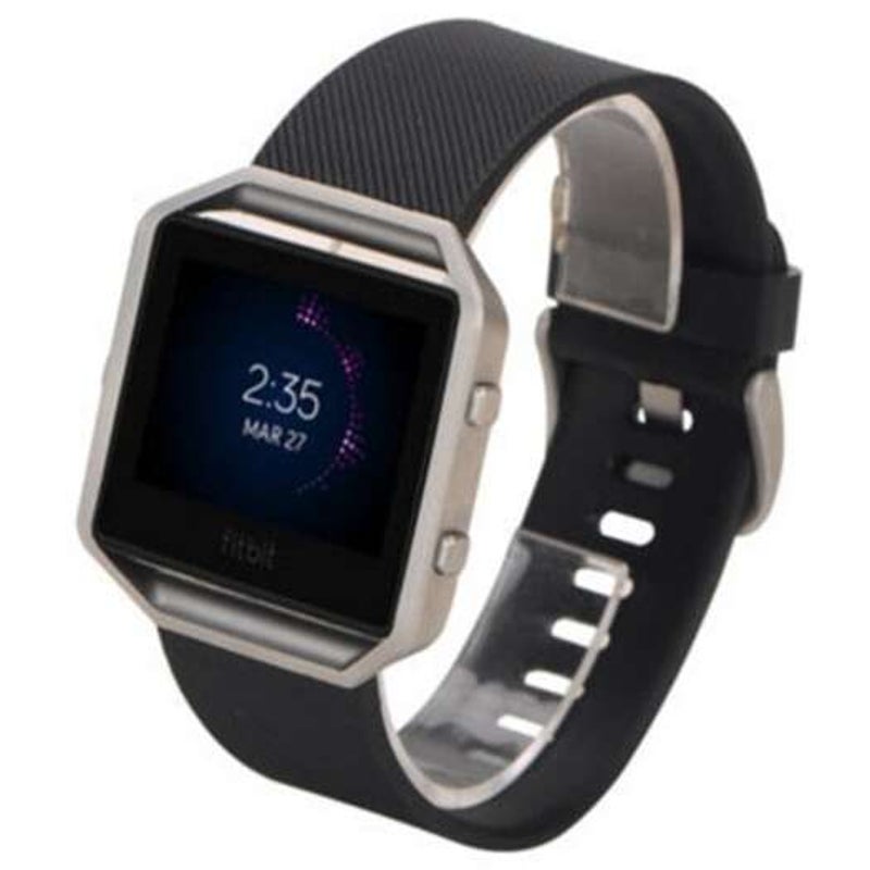 Soft Silicone Replacement Sport Band Strap With Quick Release Pins For Fitbit Blaze Black