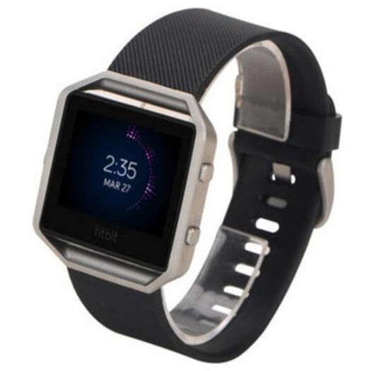 Soft Silicone Replacement Sport Band Strap With Quick Release Pins For Fitbit Blaze Black