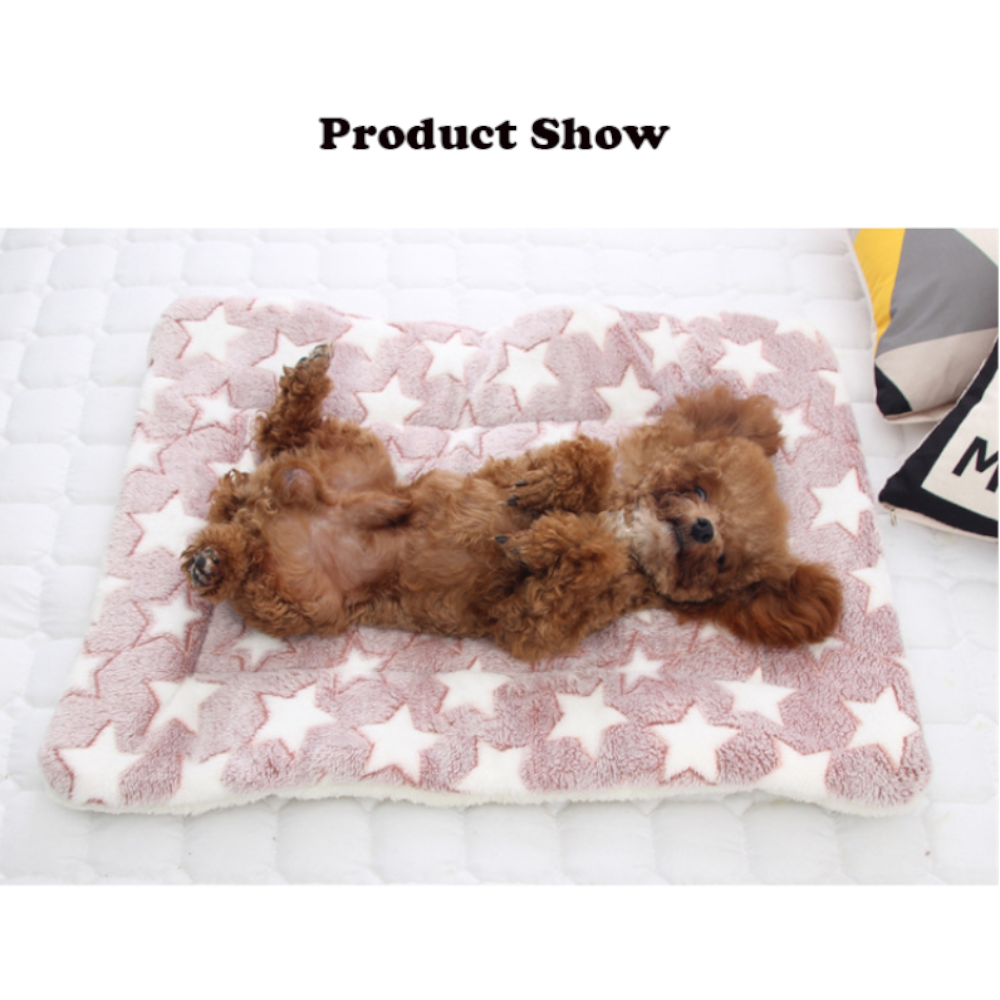 Soft Coral Fleece Warm Winter Dog Bed Pet Mat