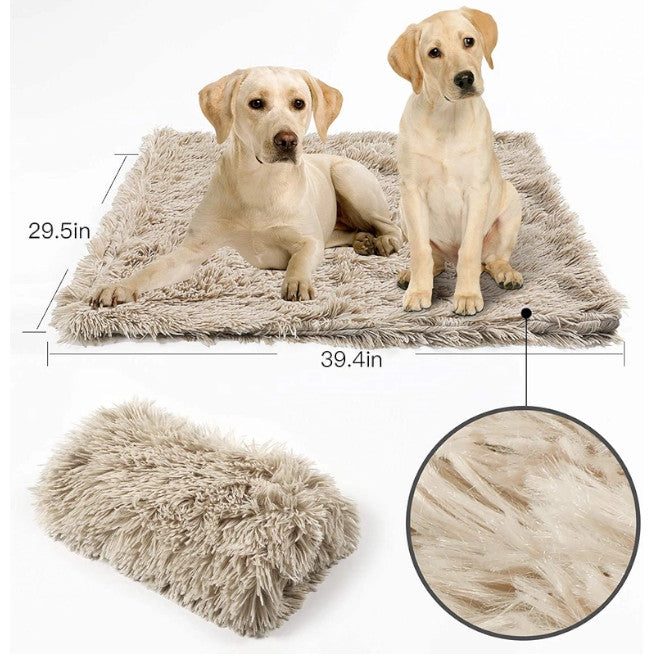 100X75cm Pet Mat Soft Fluffy Warm Fleece Blanket Green