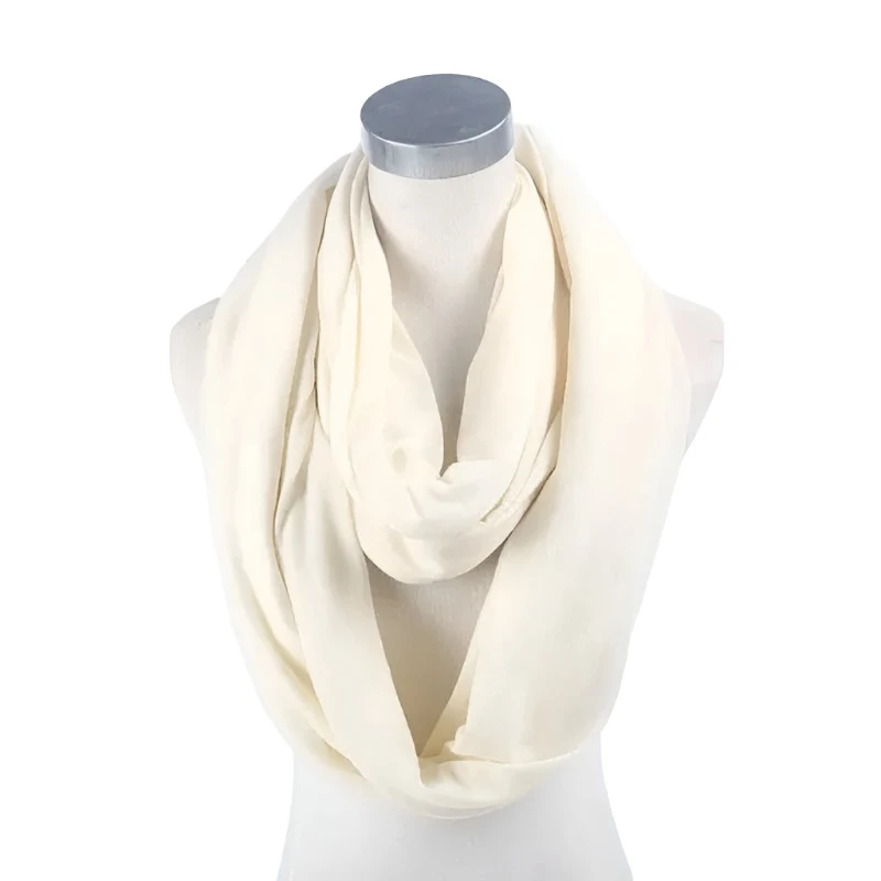 Soft Lightweight Infinity Scarf Solid Colours Jersey Knit Loop Ring