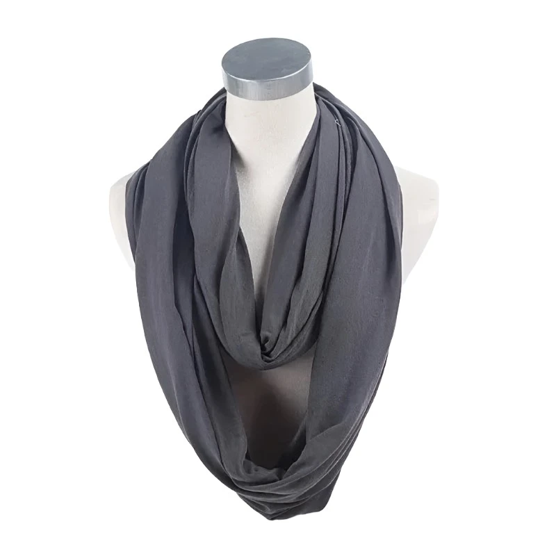 Soft Lightweight Infinity Scarf Solid Colours Jersey Knit Loop Ring