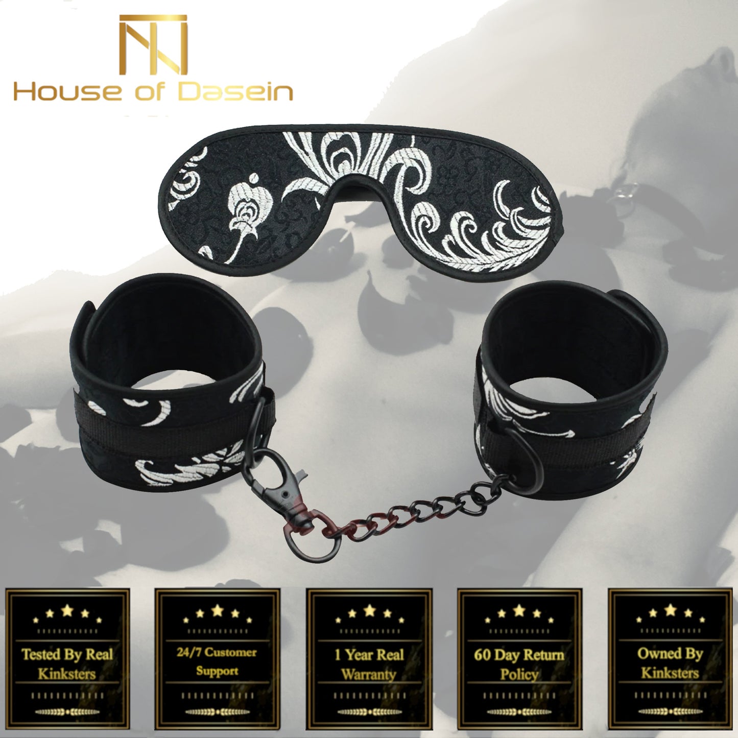Soft Blindfold Handcuffs Bdsm Bondage Starter Kit Restraints