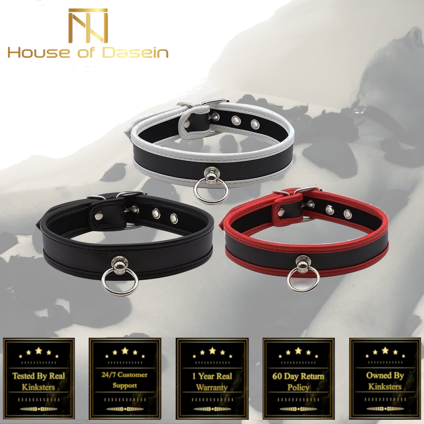 Soft Padded Collar Bdsm Pu Leather Slave Role Play Fetish Restraints Bondage