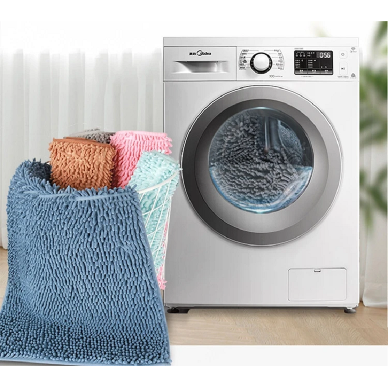 Soft Shaggy Chenille Solid Colour Non-Slip Bath Mat