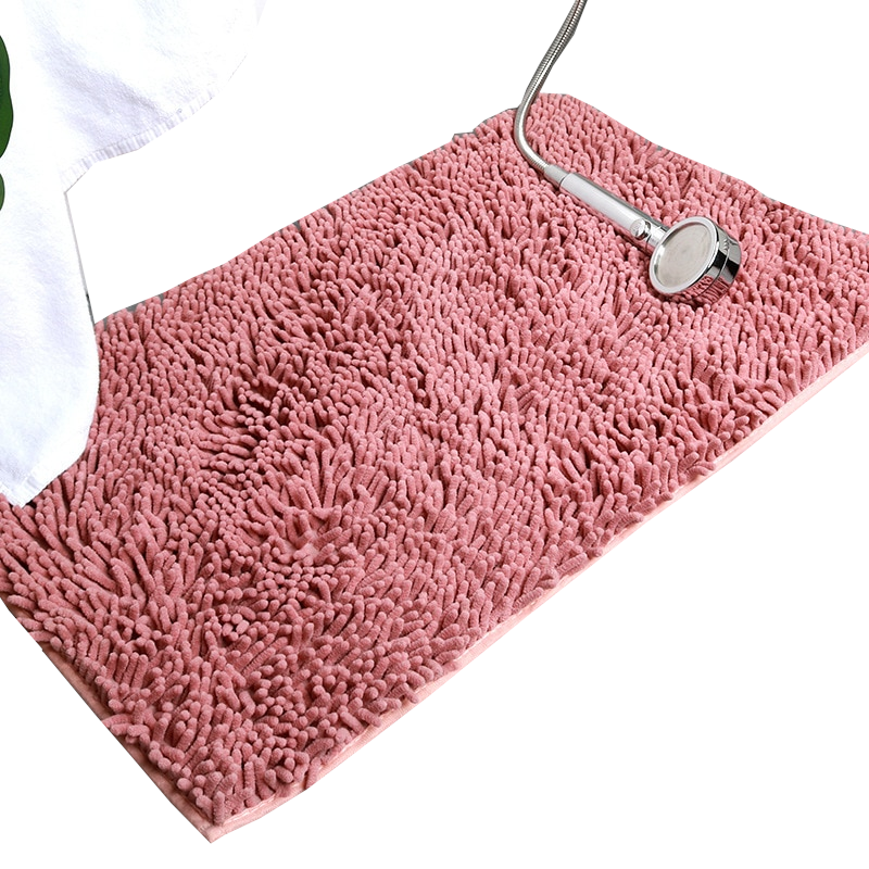 Soft Shaggy Chenille Solid Colour Non-Slip Bath Mat