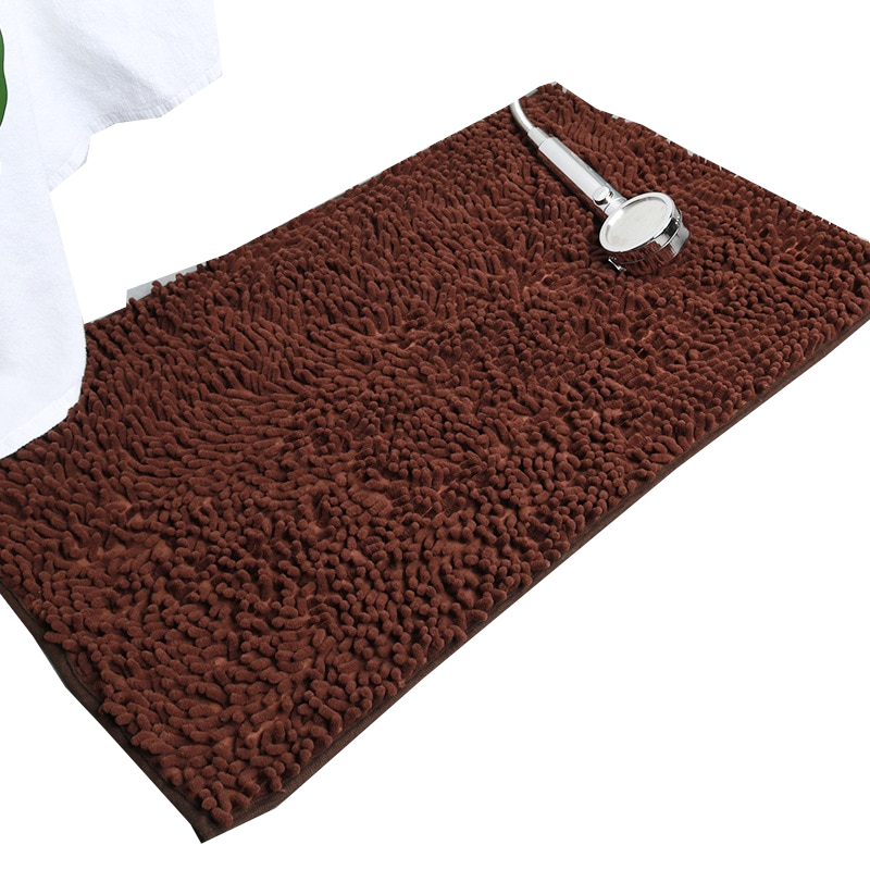 Soft Shaggy Chenille Solid Colour Non-Slip Bath Mat