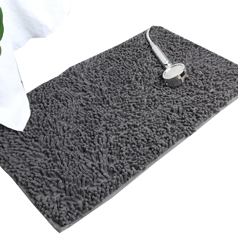 Soft Shaggy Chenille Solid Colour Non-Slip Bath Mat