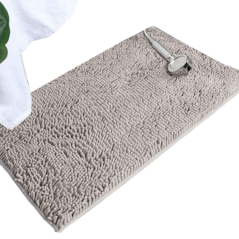 Soft Shaggy Chenille Solid Colour Non-Slip Bath Mat