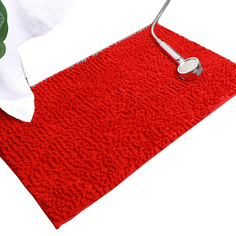 Soft Shaggy Chenille Solid Colour Non-Slip Bath Mat