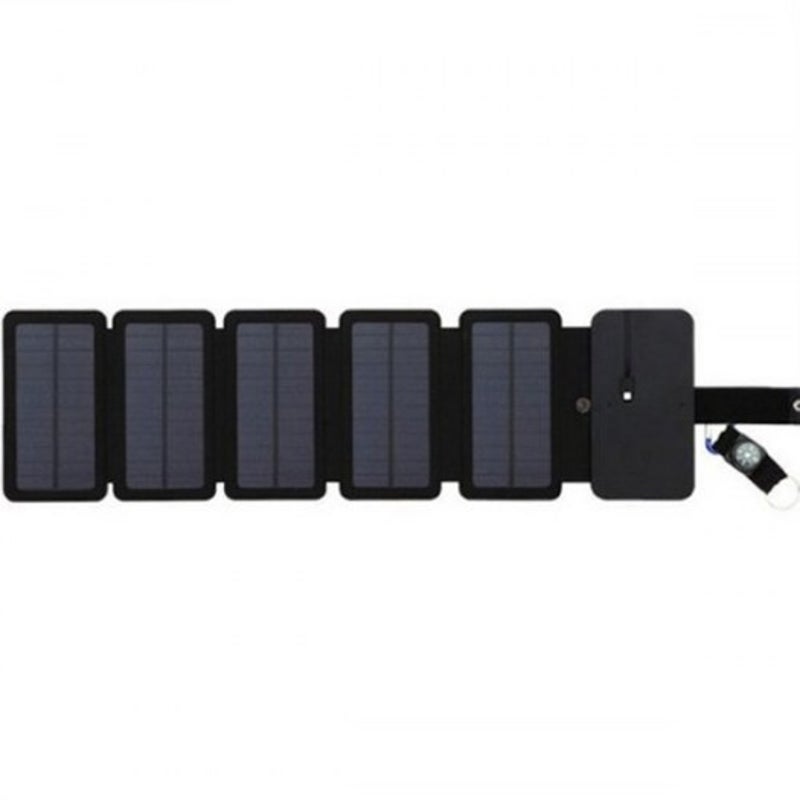 Solar Charging Panel Removable Folding Mobile Phone Charger Black 4Pcs
