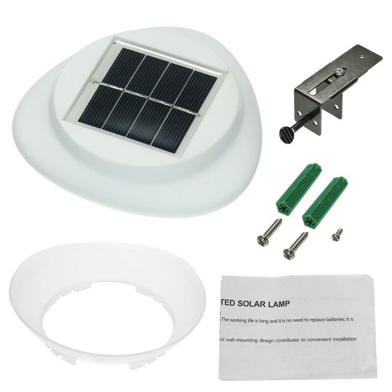 Solar Power Fence Lamp Ufo Shape 9 Led Gutter Lighting