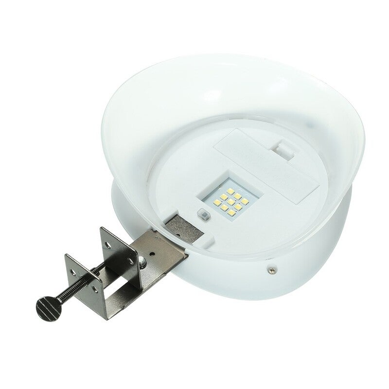 Solar Power Fence Lamp Ufo Shape 9 Led Gutter Lighting