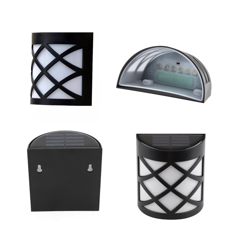 1 Sets of Hod Health & Home 1 Sets Of Solar Powered Outdoor Wall Light Fence Decorative Lamp Garden Step