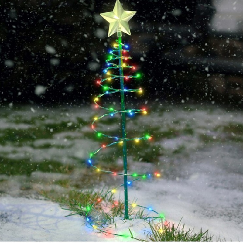 Solar Outdoor Christmas Tree Garden Lights Seasonal Decorations
