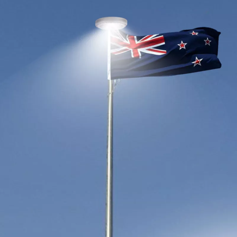 Solar Powered Flag Pole Light Outdoor 32 Led Flagpole Automatic Night Lamp
