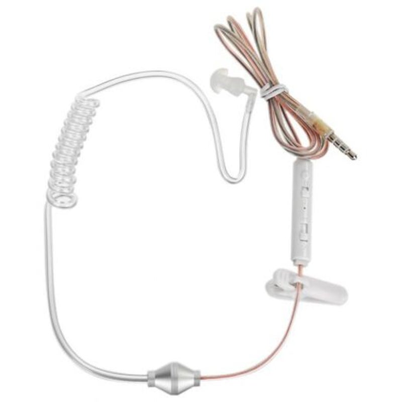 Sound Conduction Acoustic Air Tube Earphone With Mic Volume Control Transparent