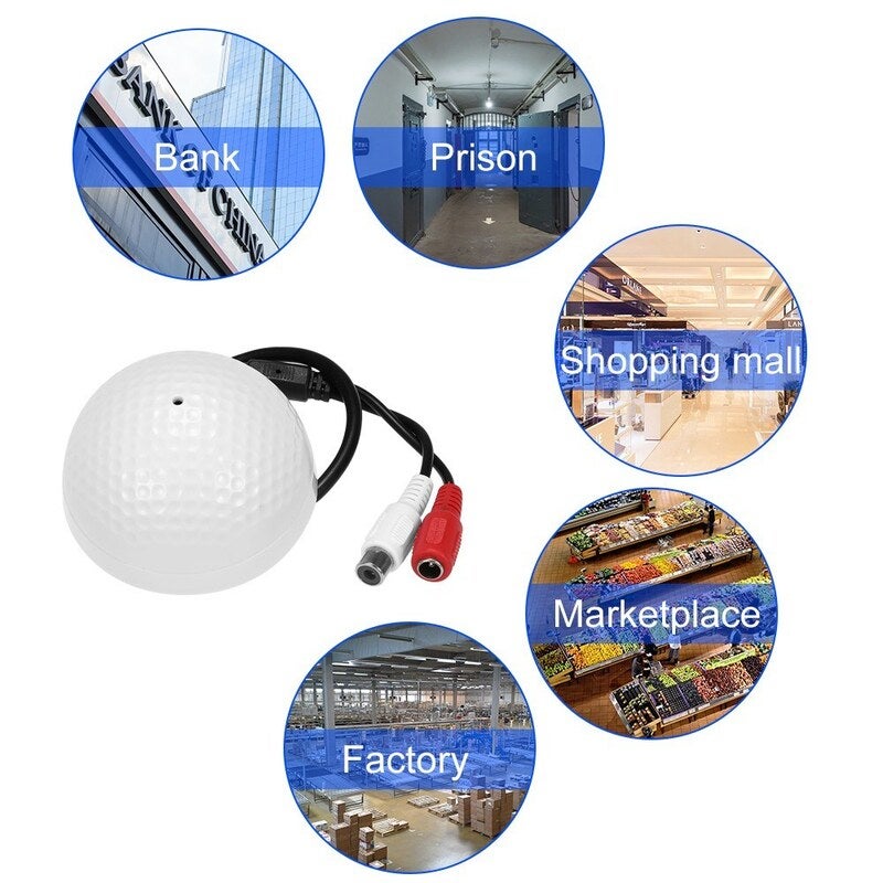 Sound Monitor Voice Clear Low Noise Audio Pickup Microphone For Cctv Video Surveillance Security Camera