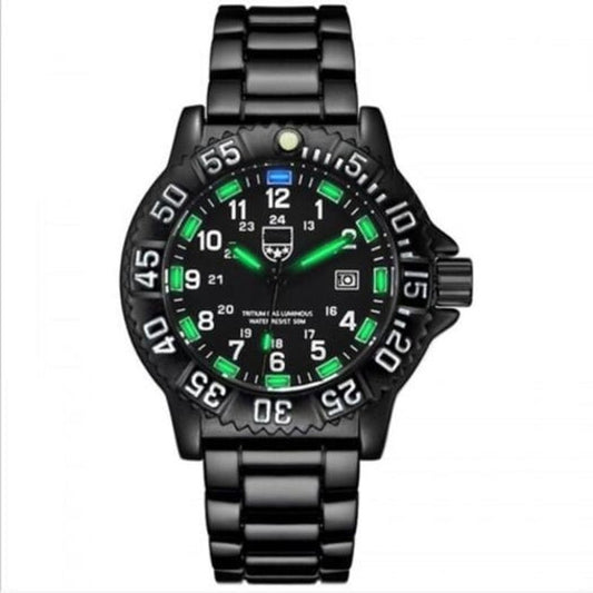 Source Tritium Nightlight Mens Watches Outdoor Sports Waterproof Quartz Green