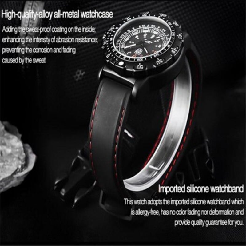 Source Tritium Nightlight Mens Watches Outdoor Sports Waterproof Quartz Green