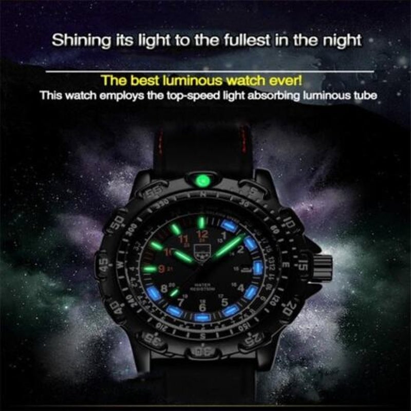 Source Tritium Nightlight Mens Watches Outdoor Sports Waterproof Quartz Green